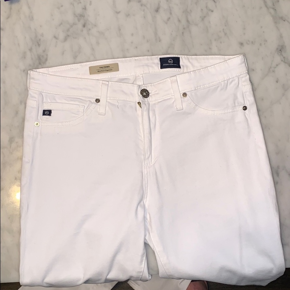 AG the prima white jeans size 28R
